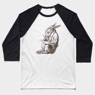 Writer Rabbit Hand Drawn Baseball T-Shirt